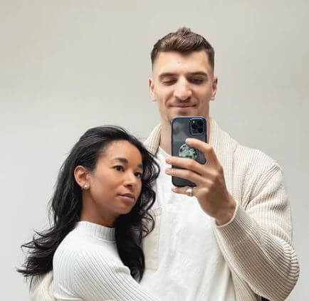 Veronique Meunier son Thomas Meunier and his girlfriend Deborah.